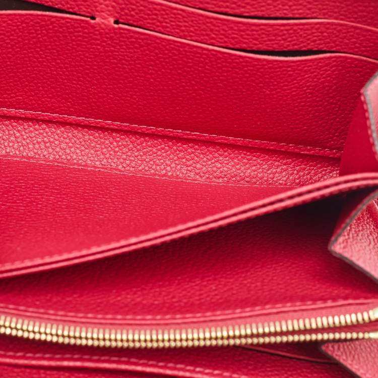Pre Owned Louis Vuitton Cherry Monogram Empreinte Leather Zippy Wallet
