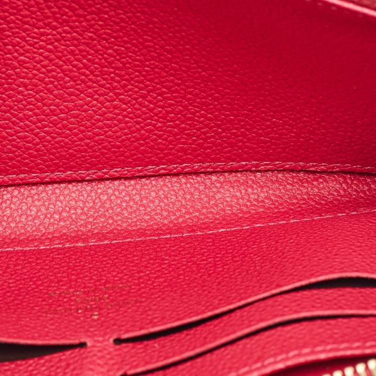 Pre Owned Louis Vuitton Cherry Monogram Empreinte Leather Zippy Wallet