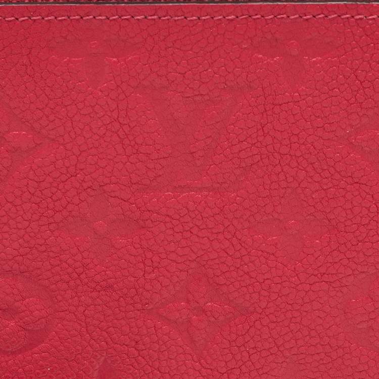 Pre Owned Louis Vuitton Cherry Monogram Empreinte Leather Zippy Wallet