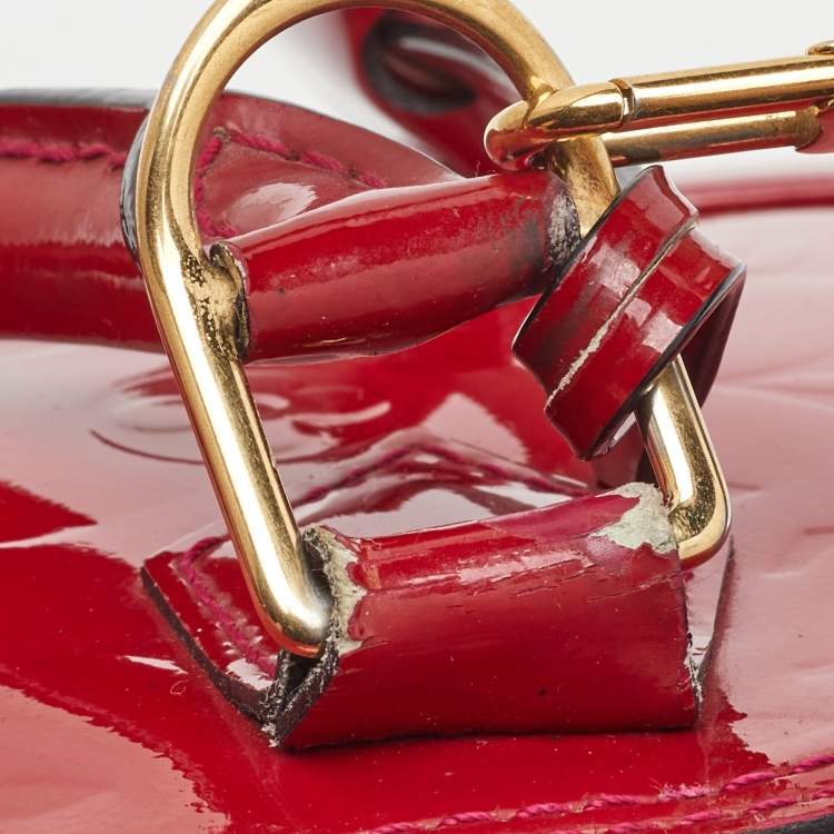 Pre Owned Louis Vuitton Indian Rose Monogram Vernis Alma BB Bag