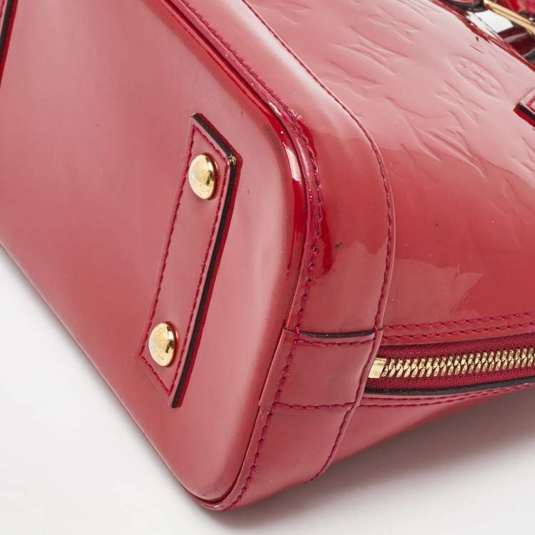 Pre Owned Louis Vuitton Indian Rose Monogram Vernis Alma BB Bag