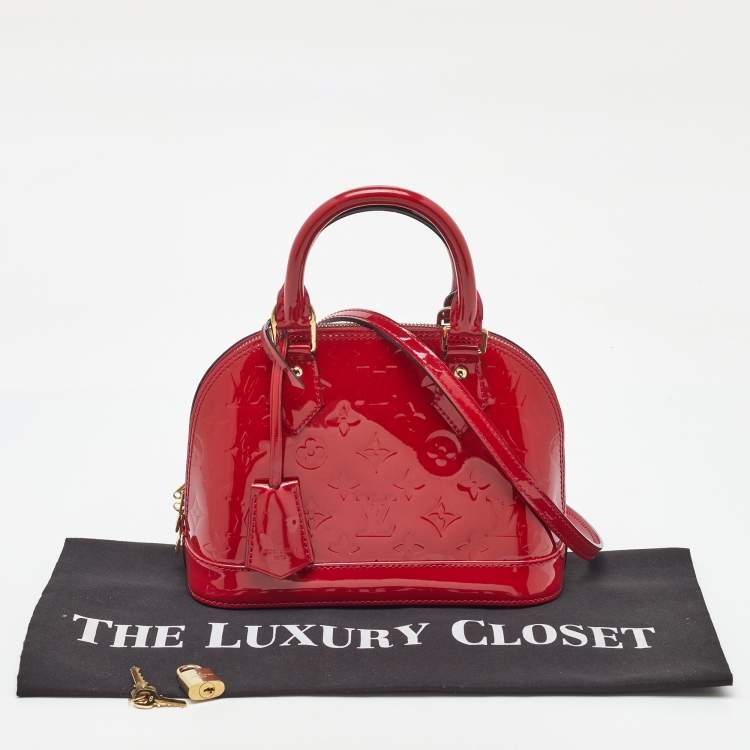 Pre Owned Louis Vuitton Indian Rose Monogram Vernis Alma BB Bag