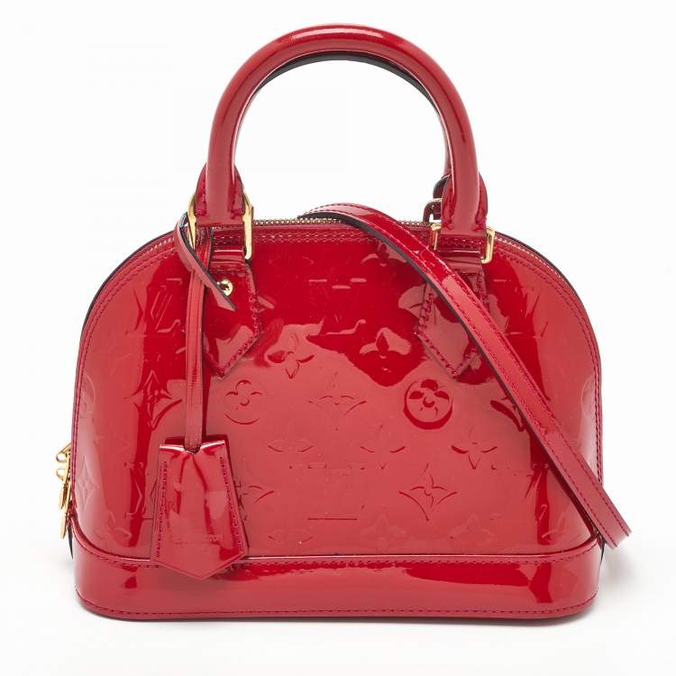 Pre Owned Louis Vuitton Indian Rose Monogram Vernis Alma BB Bag