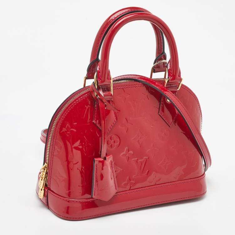 Pre Owned Louis Vuitton Indian Rose Monogram Vernis Alma BB Bag