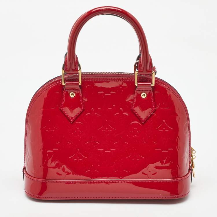 Pre Owned Louis Vuitton Indian Rose Monogram Vernis Alma BB Bag