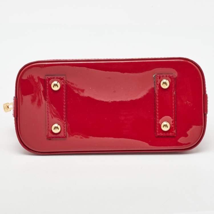 Pre Owned Louis Vuitton Indian Rose Monogram Vernis Alma BB Bag
