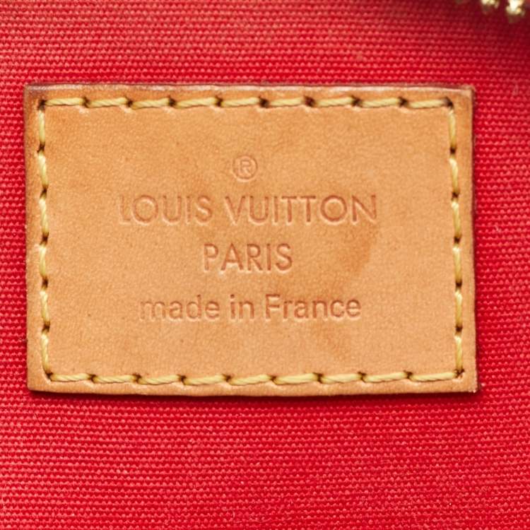 Pre Owned Louis Vuitton Cerise Monogram Vernis Alma BB Bag