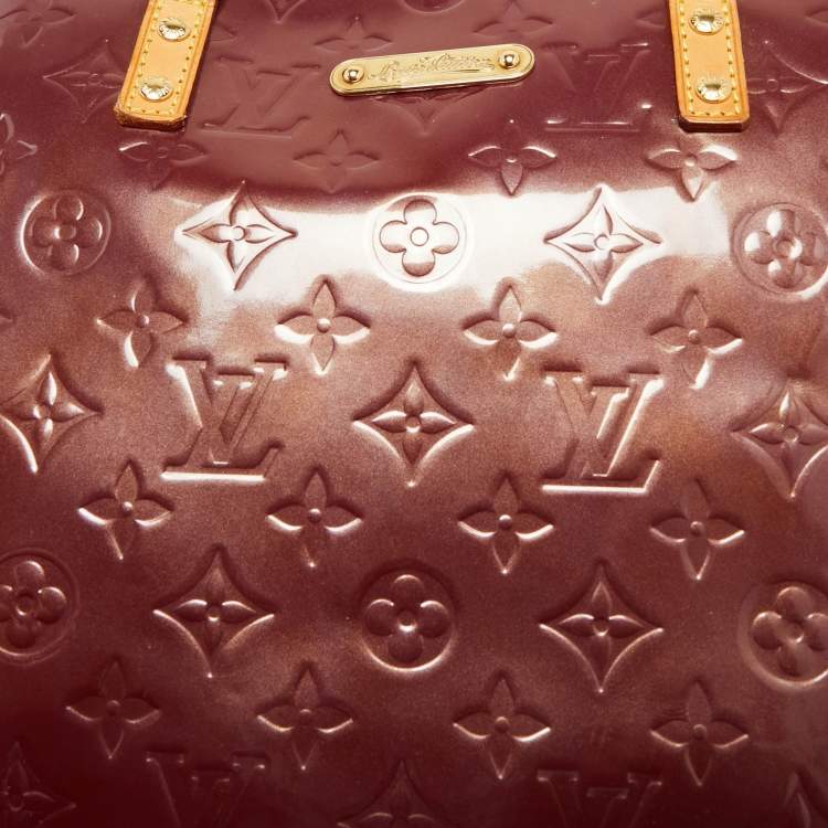 Pre Owned Louis Vuitton Amethyste Monogram Vernis Bellevue GM Bag