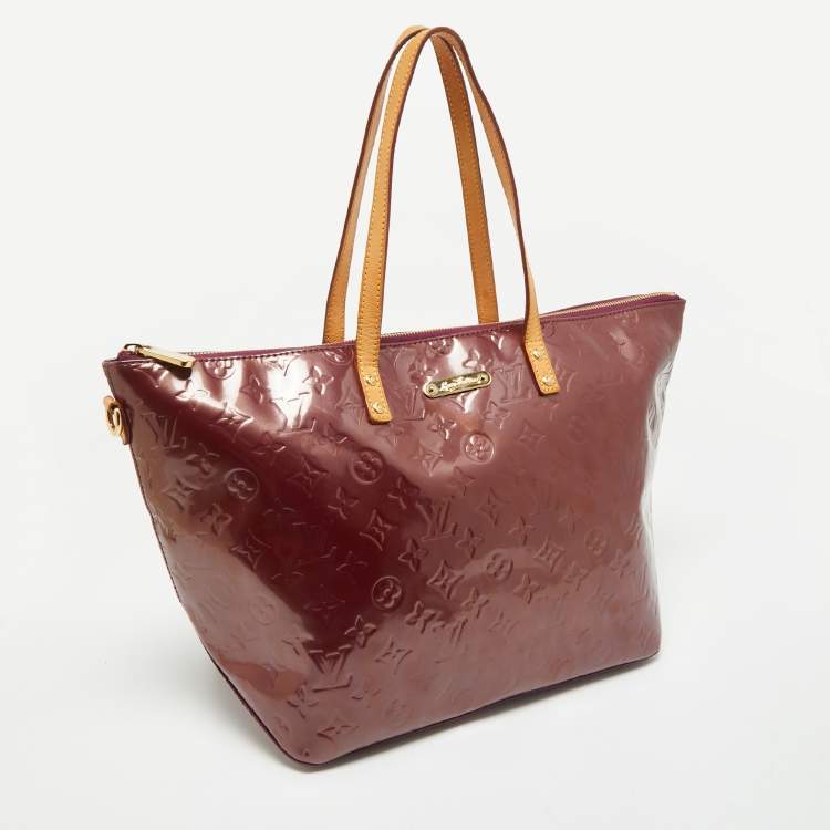 Pre Owned Louis Vuitton Amethyste Monogram Vernis Bellevue GM Bag