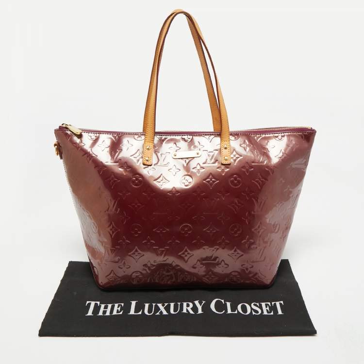 Pre Owned Louis Vuitton Amethyste Monogram Vernis Bellevue GM Bag