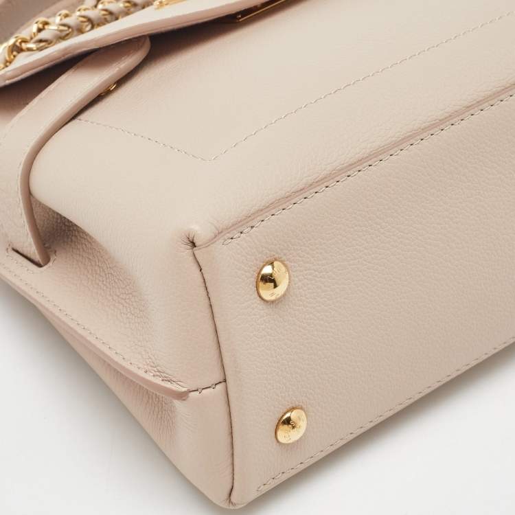 Pre Owned Louis Vuitton Greige Leather LockMe Ever Mini Bag
