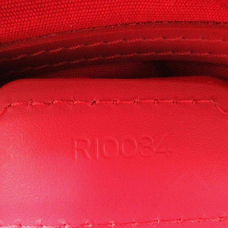 Pre Owned Louis Vuitton Red Epi Sac Plat PM