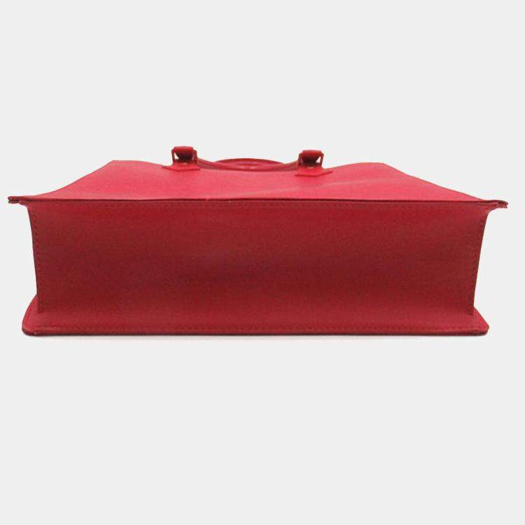 Pre Owned Louis Vuitton Red Epi Sac Plat PM