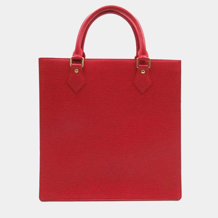Pre Owned Louis Vuitton Red Epi Sac Plat PM