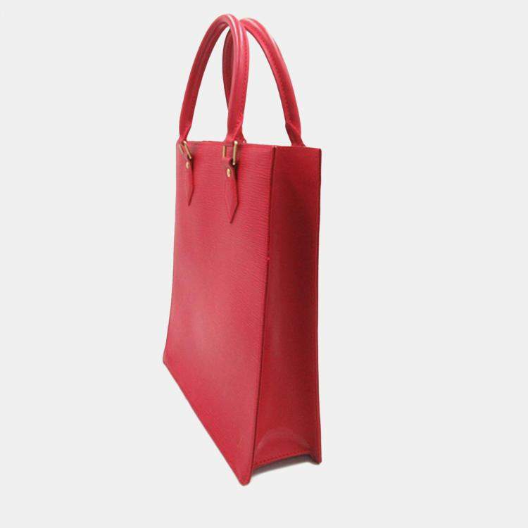 Pre Owned Louis Vuitton Red Epi Sac Plat PM