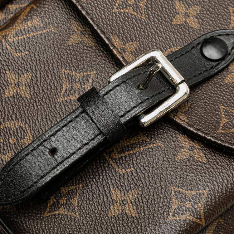 Pre Owned Louis Vuitton Brown Monogram Macassar Christopher Messenger