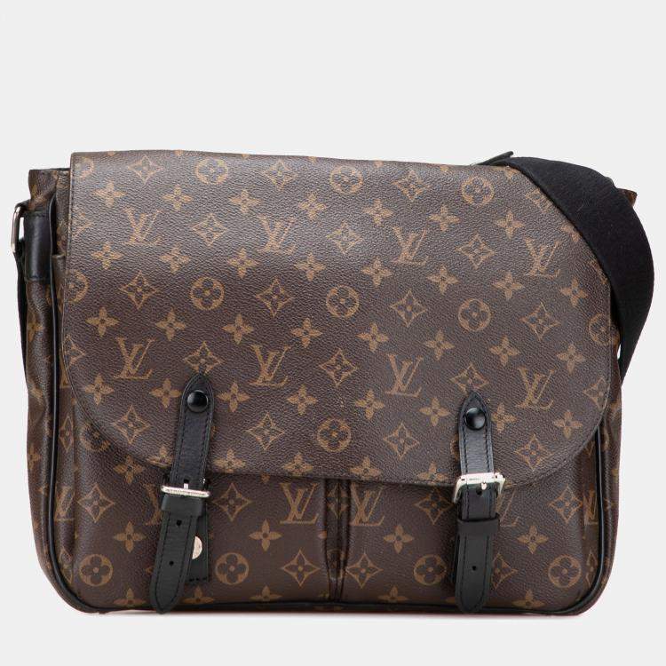Pre Owned Louis Vuitton Brown Monogram Macassar Christopher Messenger