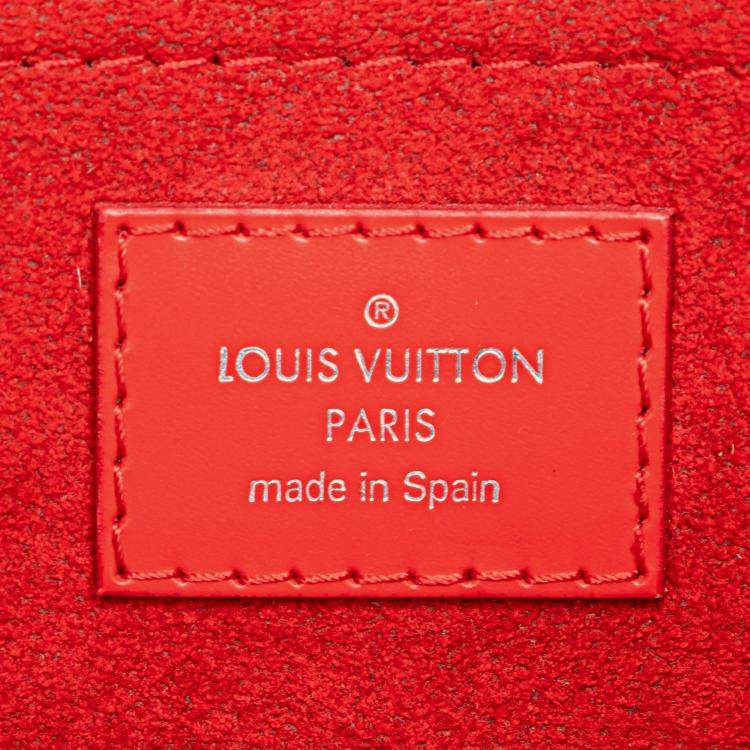Pre Owned Louis Vuitton Brown Red Monogram Epi Saint Michel