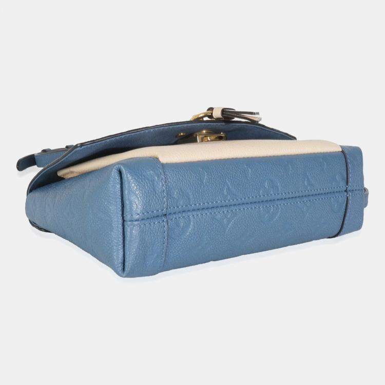 Pre Owned Louis Vuitton Denim Creme Monogram Empreinte Blanche BB