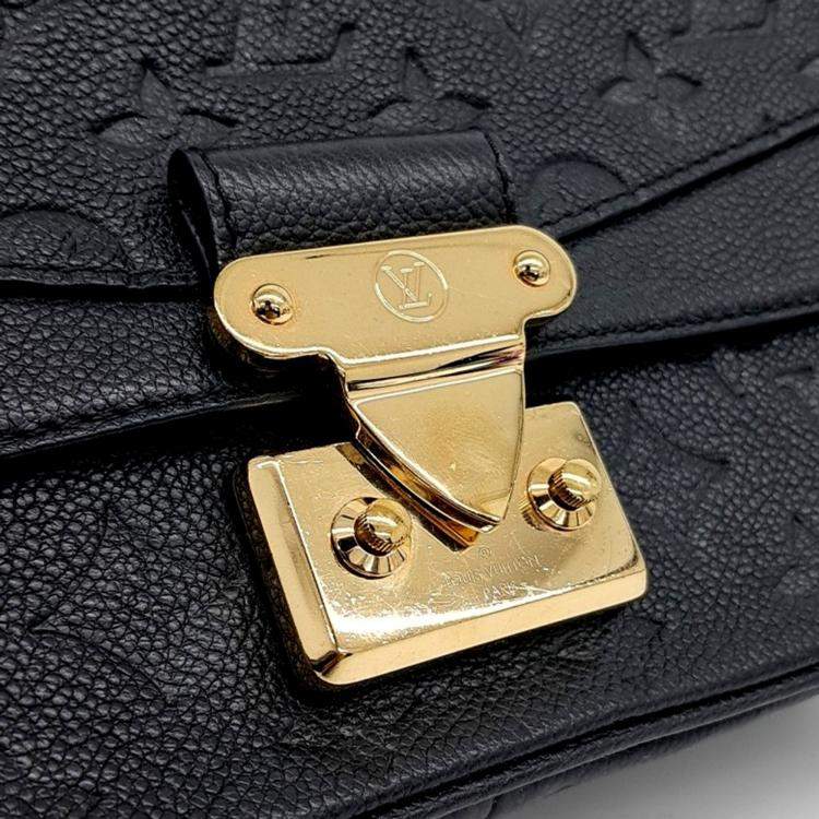 Pre Owned Louis Vuitton Black Leather Empreinte Marceau