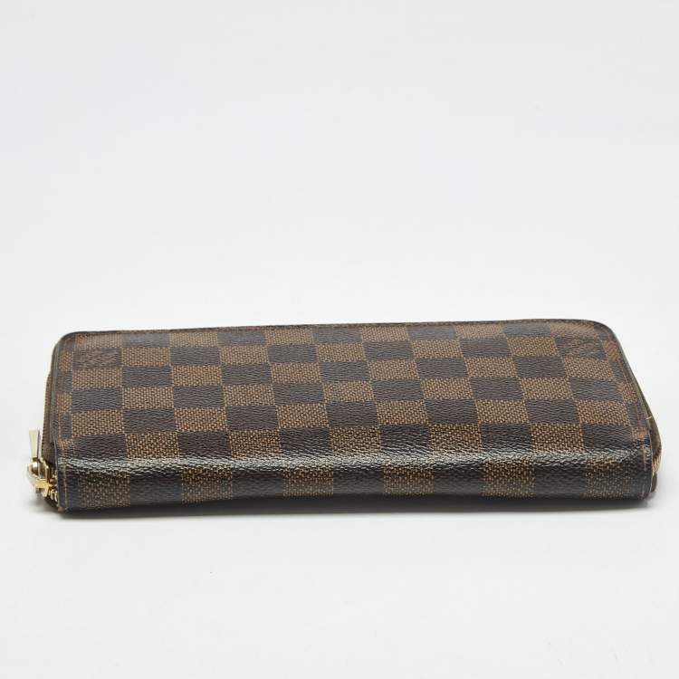 Pre Owned Louis Vuitton Damier Ebene Canvas Zippy Wallet