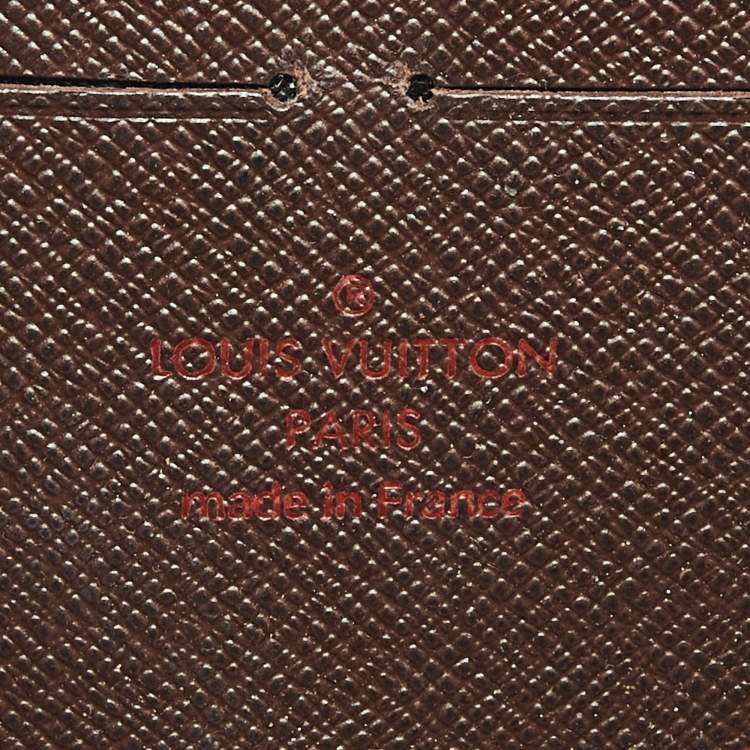 Pre Owned Louis Vuitton Damier Ebene Canvas Zippy Wallet