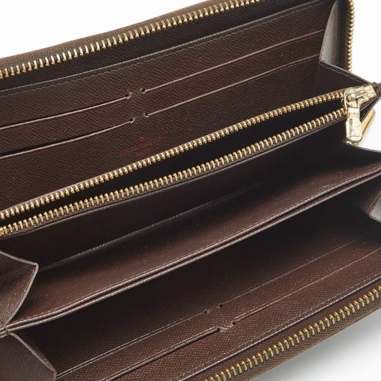 Pre Owned Louis Vuitton Damier Ebene Canvas Zippy Wallet