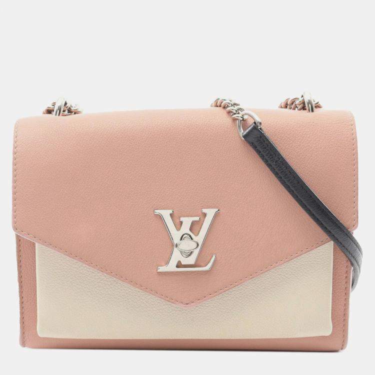 Pre Owned Louis Vuitton Pink Bicolor Leather MyLockMe Chain BB