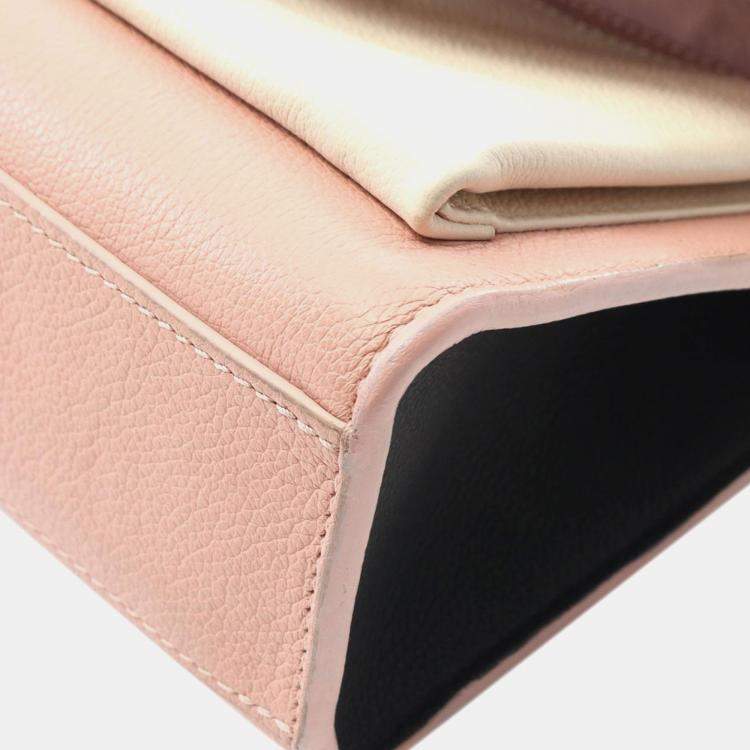 Pre Owned Louis Vuitton Pink Bicolor Leather MyLockMe Chain BB