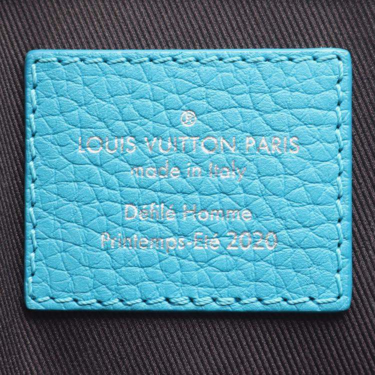 Pre Owned Louis Vuitton Blue Monogram Taurillon Sac Plat