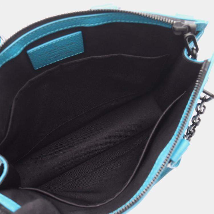Pre Owned Louis Vuitton Blue Monogram Taurillon Sac Plat