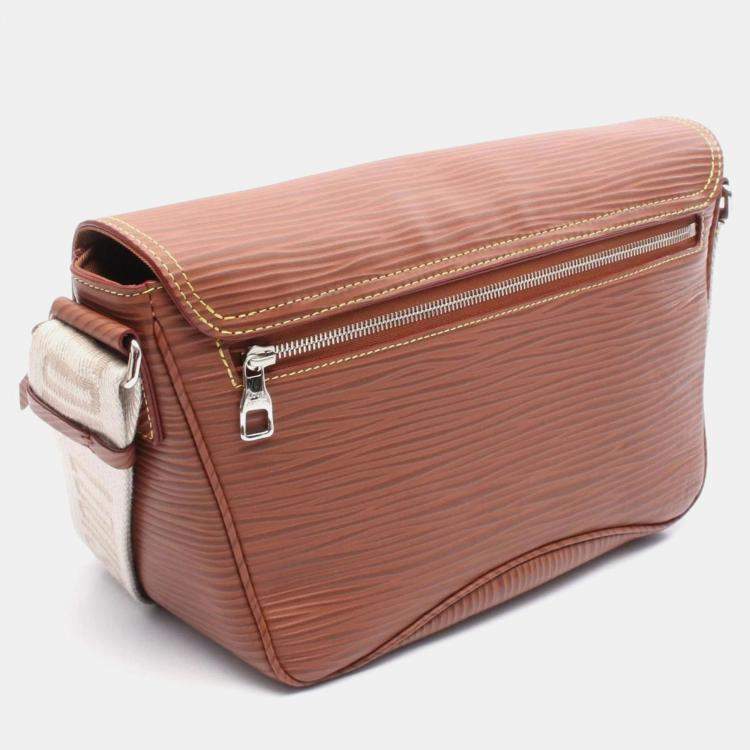 Pre Owned Louis Vuitton Montsouris XL Brown Epi Leather Shoulder Bag
