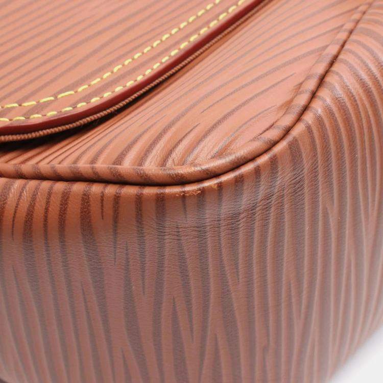 Pre Owned Louis Vuitton Montsouris XL Brown Epi Leather Shoulder Bag