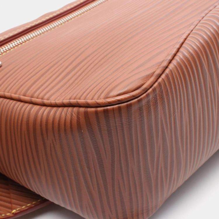 Pre Owned Louis Vuitton Montsouris XL Brown Epi Leather Shoulder Bag