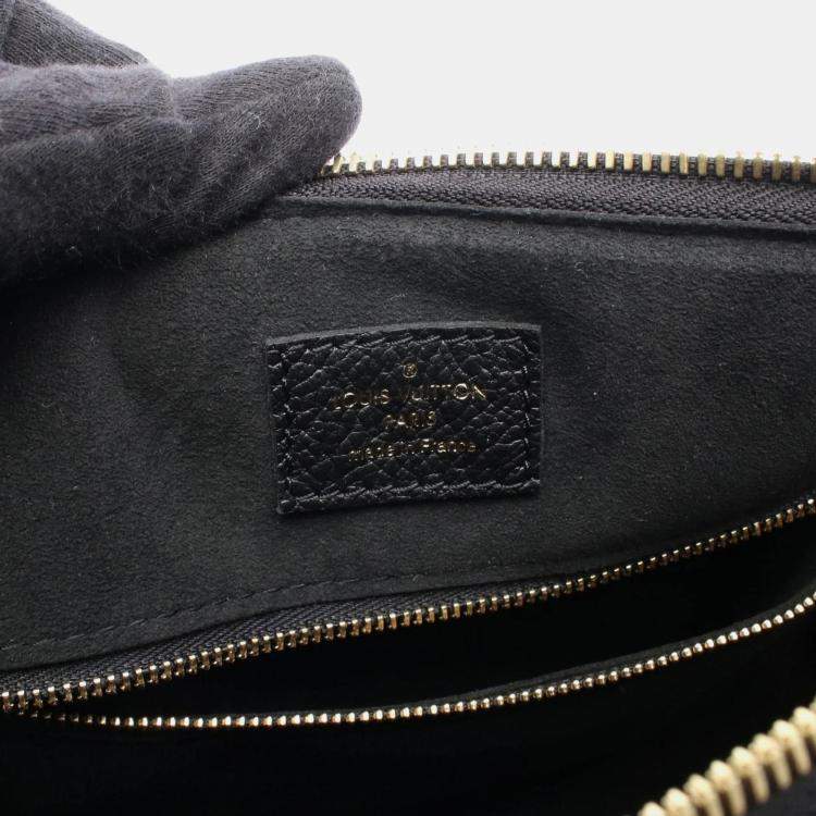 Pre Owned Louis Vuitton Speedy Bandouliere 25 Black Monogram Empreinte Giant Leather Shoulder Bag