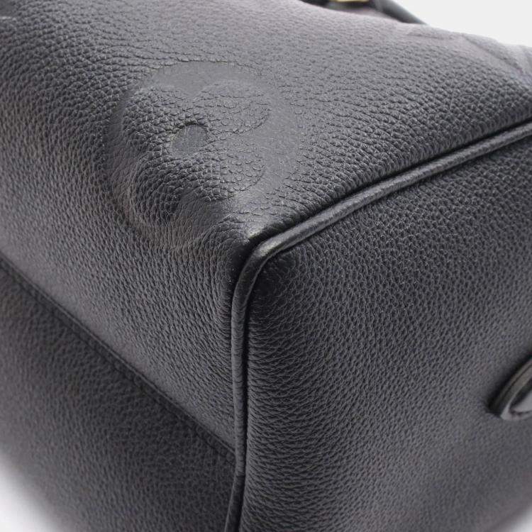 Pre Owned Louis Vuitton Speedy Bandouliere 25 Black Monogram Empreinte Giant Leather Shoulder Bag