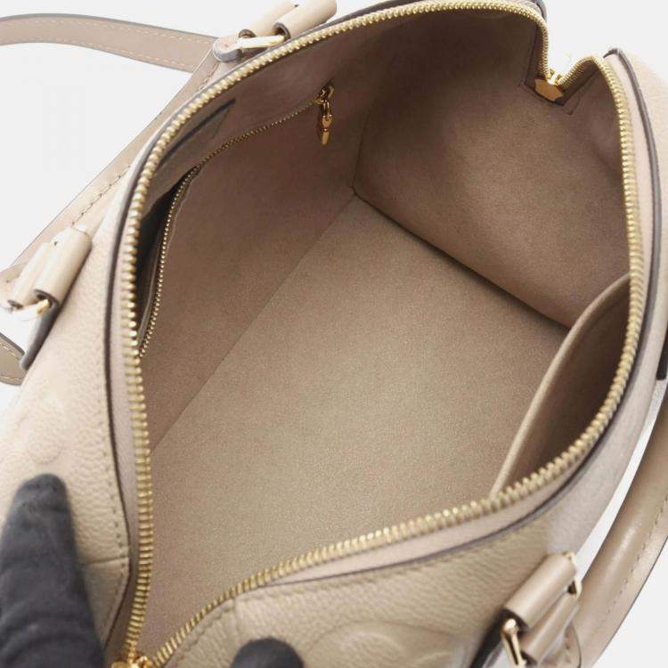 Pre Owned Louis Vuitton Speedy Bandouliere 25 Tourterelle Monogram Empreinte Leather Handbag
