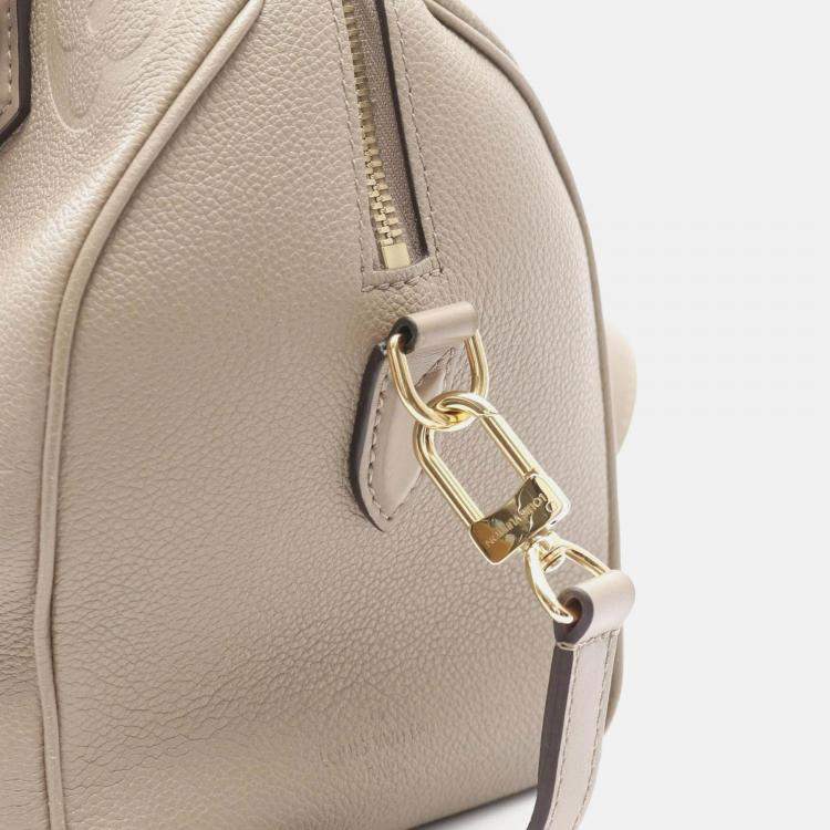 Pre Owned Louis Vuitton Speedy Bandouliere 25 Tourterelle Monogram Empreinte Leather Handbag