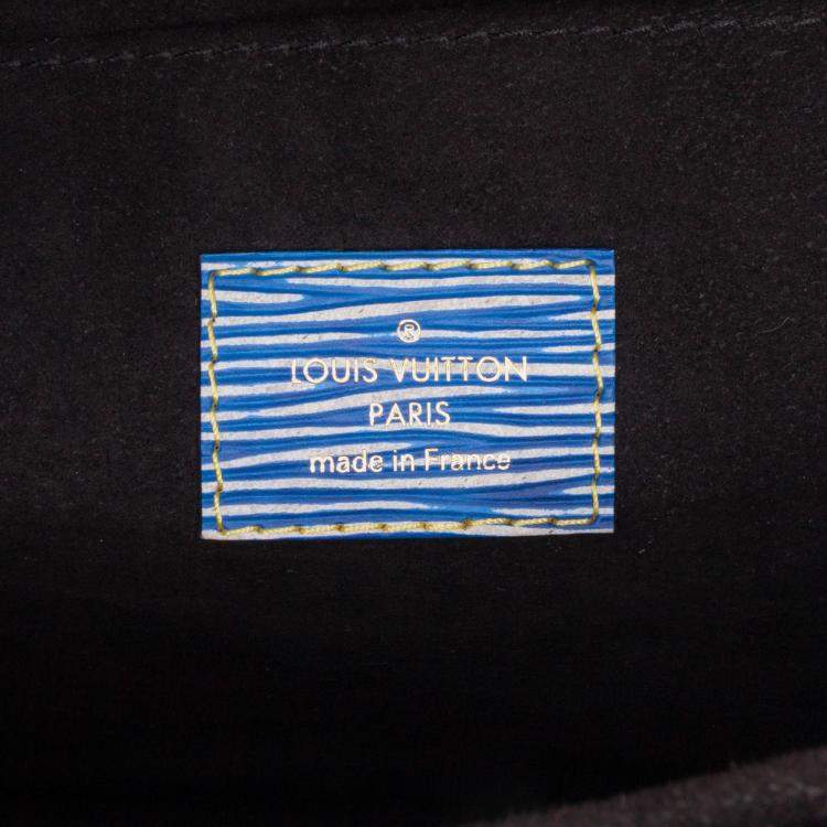 Pre Owned Louis Vuitton Blue Brown Epi Denim Pochette Metis