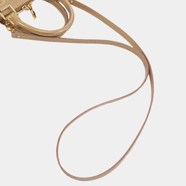 Pre Owned Louis Vuitton Gold Monogram Vernis Alma BB
