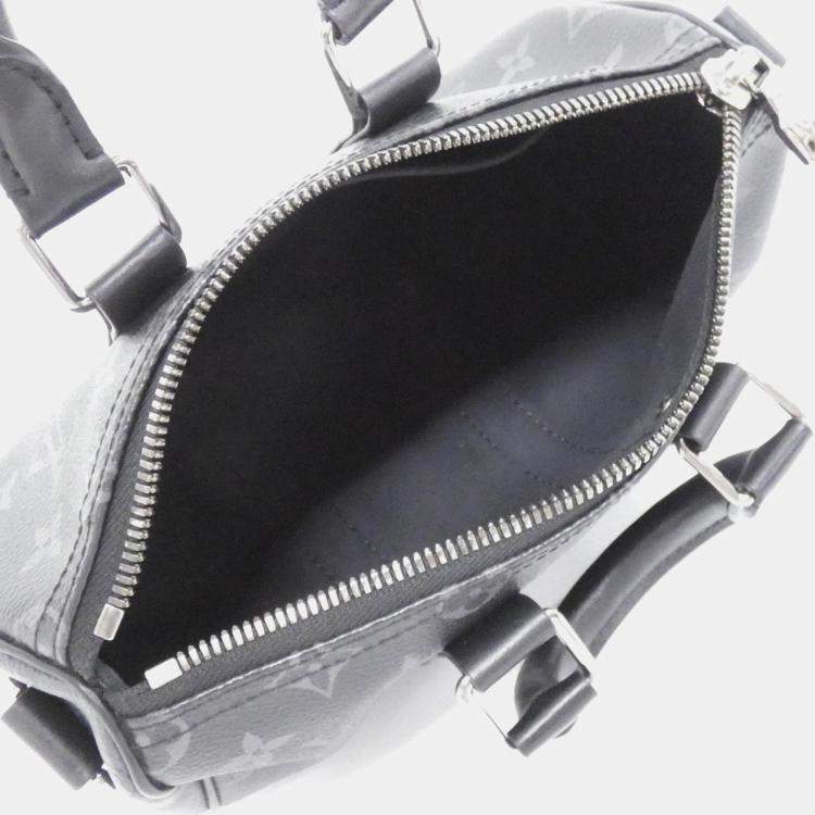 Pre Owned Louis Vuitton Keepall Bandouliere 25 Monogram Eclipse Reverse Boston Bag