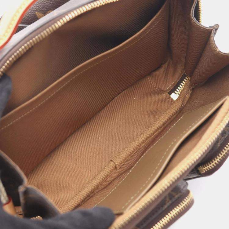 Pre Owned Louis Vuitton Utility Crossbody Brown Monogram Coated Canvas Leather Handbag