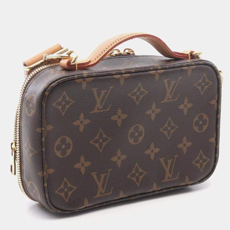Pre Owned Louis Vuitton Utility Crossbody Brown Monogram Coated Canvas Leather Handbag
