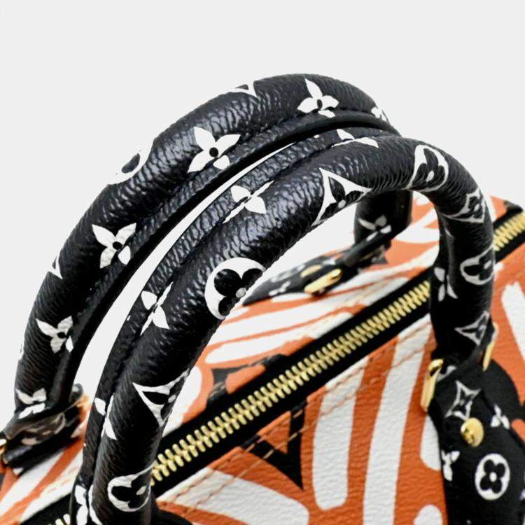 Pre Owned Louis Vuitton LV Crafty Speedy Bandouliere 25 White Monogram Canvas Handbag