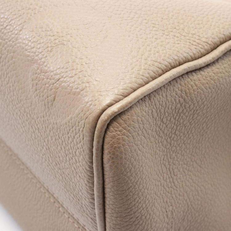 Pre Owned Louis Vuitton Speedy Bandouliere 25 Beige Monogram Empreinte Leather Handbag