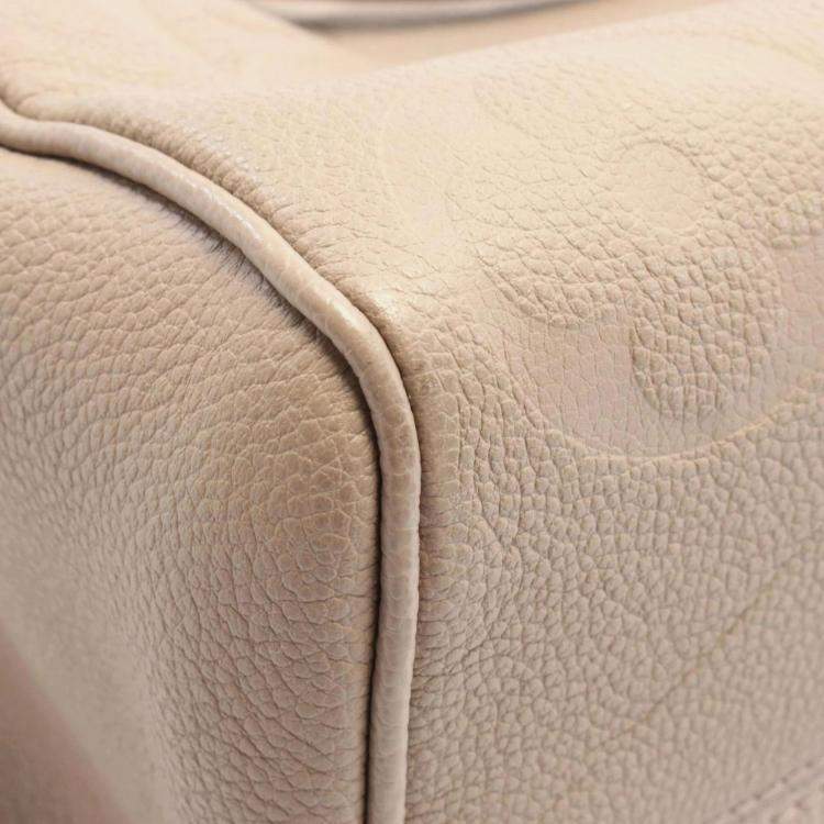 Pre Owned Louis Vuitton Speedy Bandouliere 25 Beige Monogram Empreinte Leather Handbag
