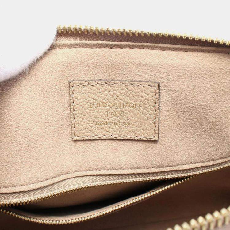 Pre Owned Louis Vuitton Speedy Bandouliere 25 Beige Monogram Empreinte Leather Handbag