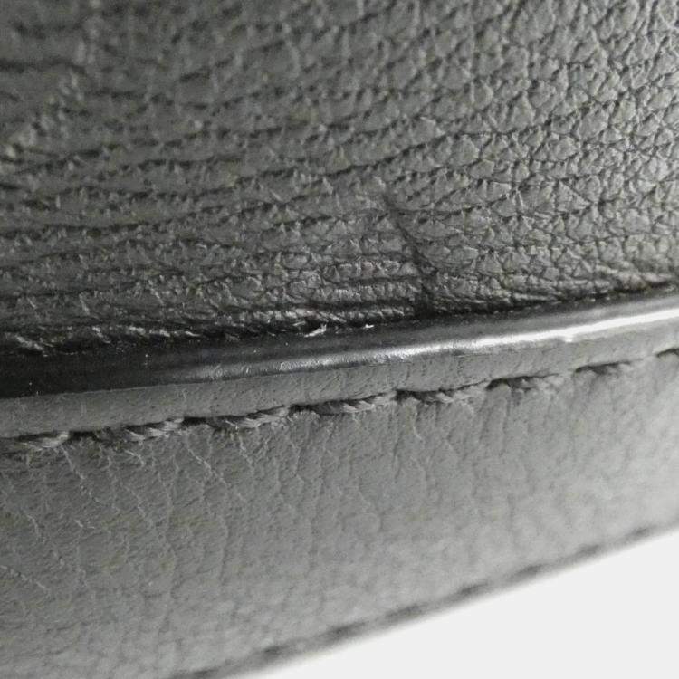 Pre Owned Louis Vuitton Noe Sling Black Monogram Shadow Leather Shoulder Bag