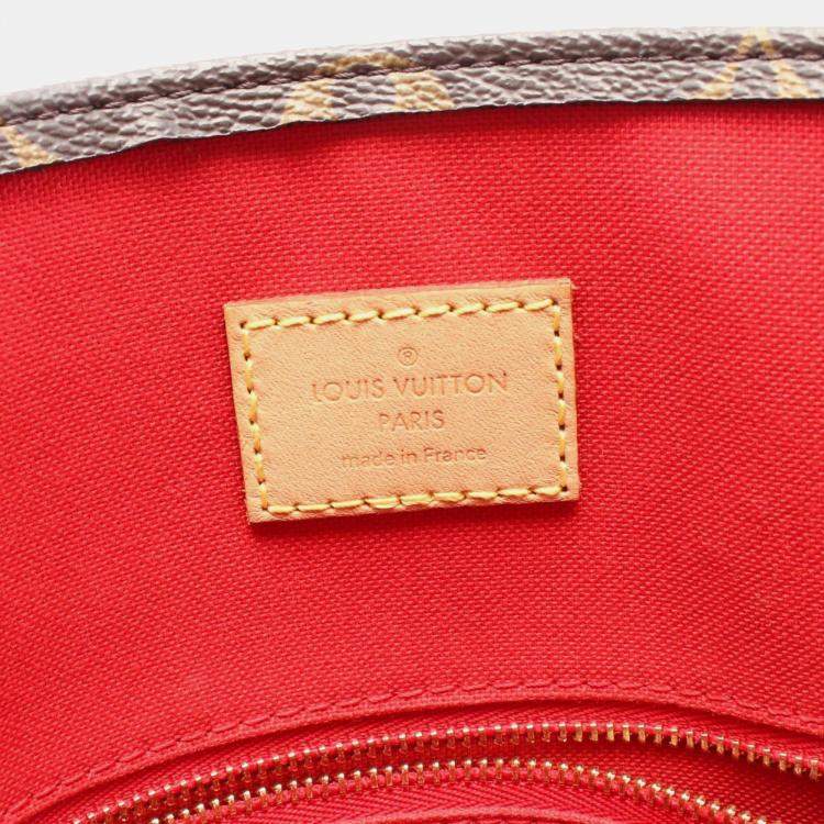 Pre Owned Louis Vuitton Sac Plat PM Brown Monogram Coated Canvas Tote Bag