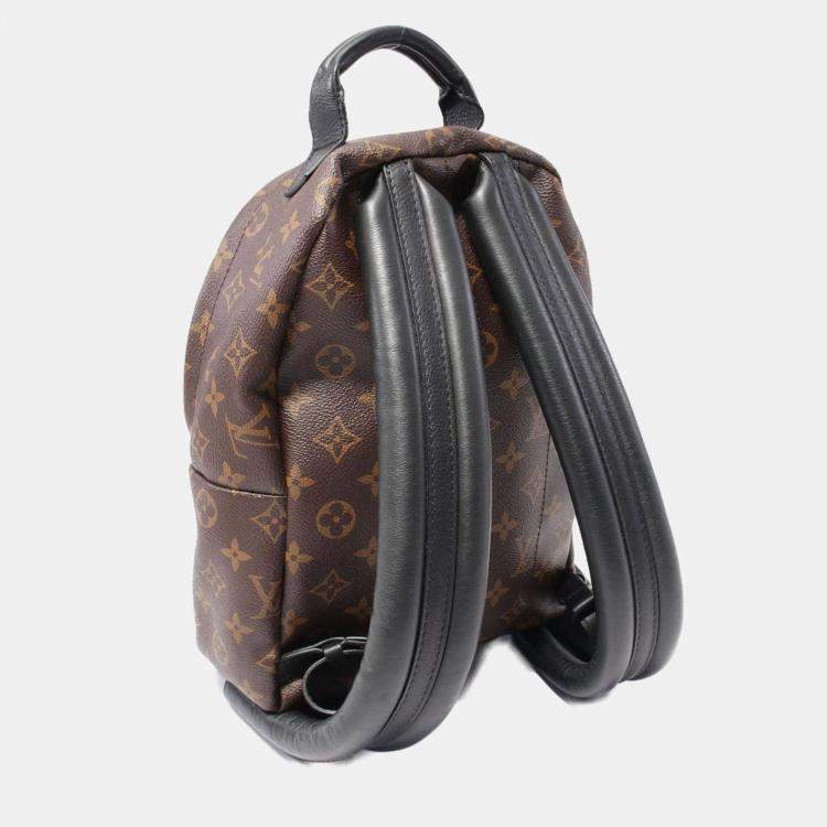 Pre Owned Louis Vuitton Palm Springs PM Monogram Brown Black Coated Canvas Backpack